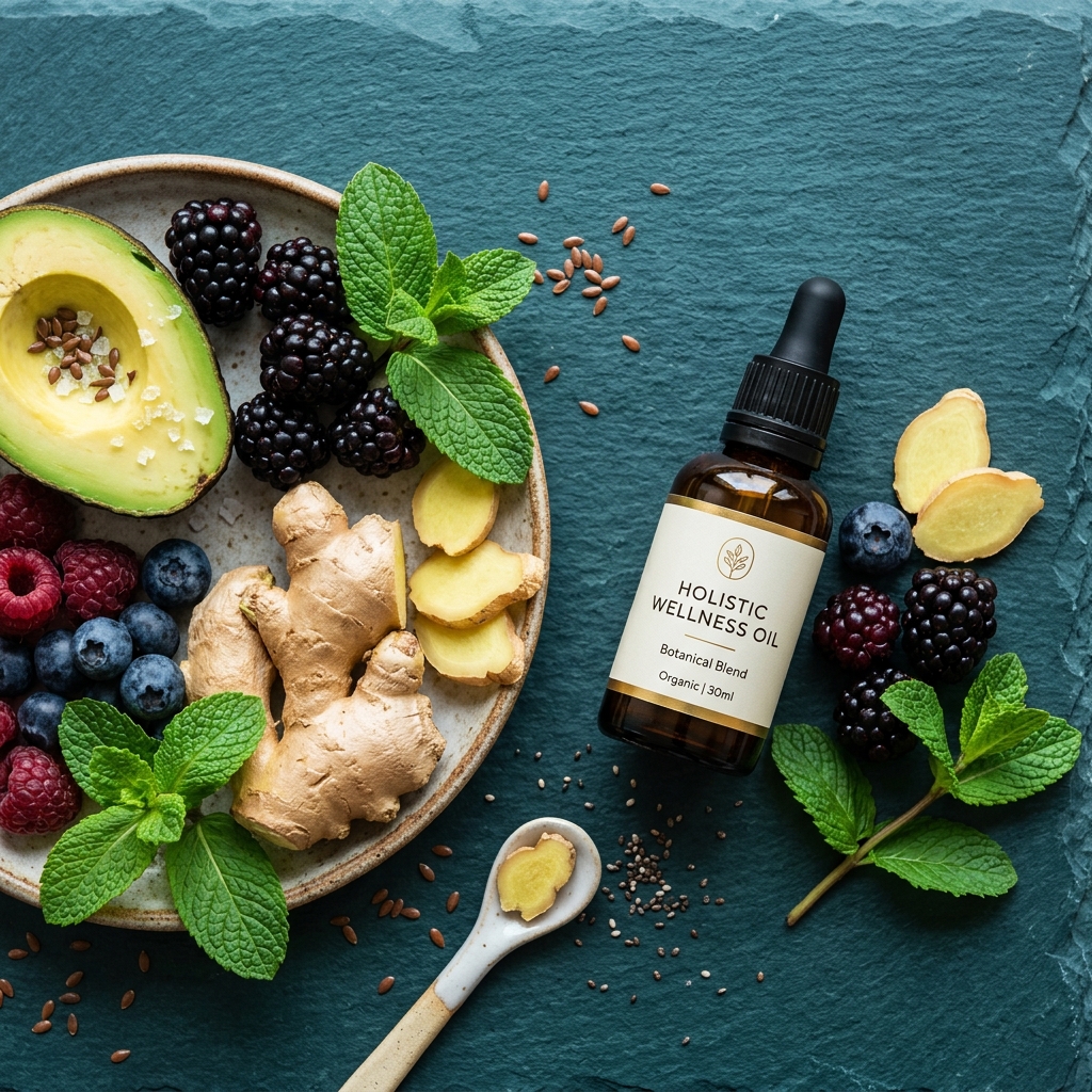 Holistic Health — organic flat-lay